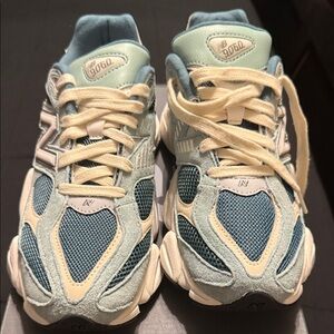 NEVER BEEN WORN New Balance 9060 Aqua and Cream Sneakers